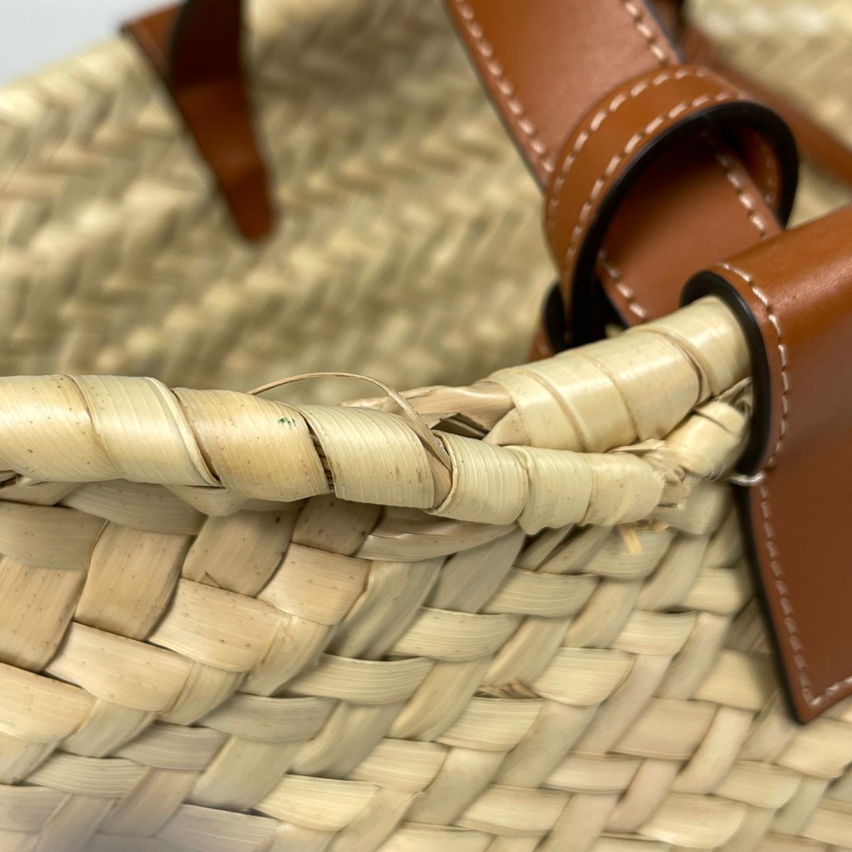 Celine Classic Panier Tote Bag Basket 2-Way Raffia Natural Brown — view 4