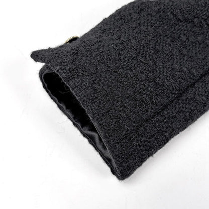 Chanel Tweed Jacket Short Length Wool Black — view 5