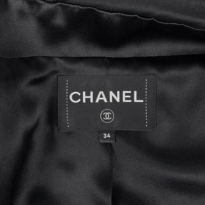 Chanel Tweed Jacket Short Length Wool Black — view 7