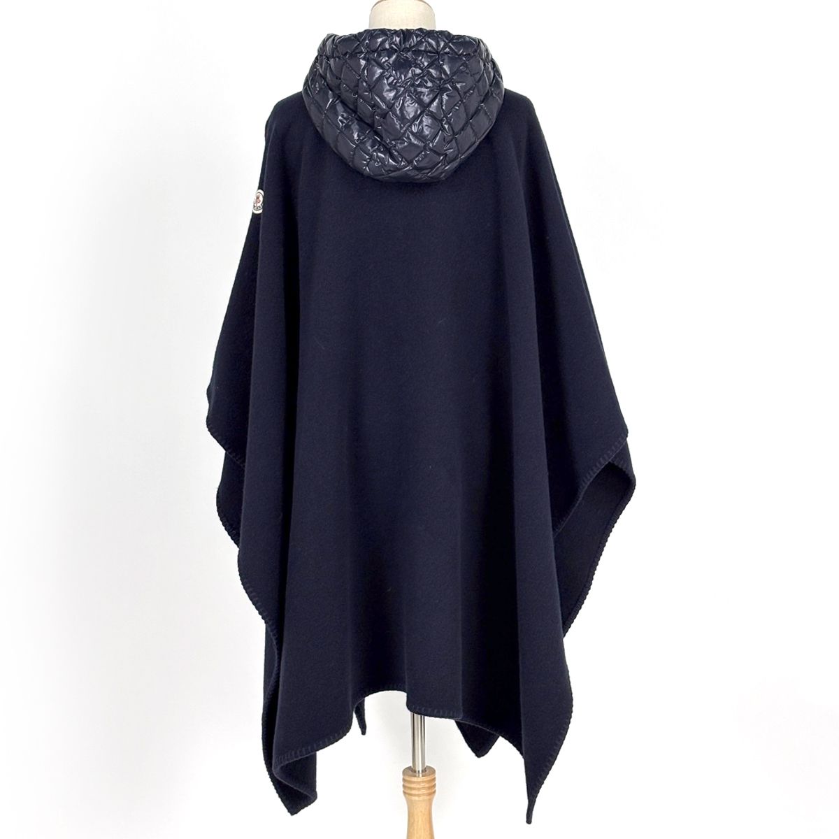 Moncler Hooded Cape Navy — view 3