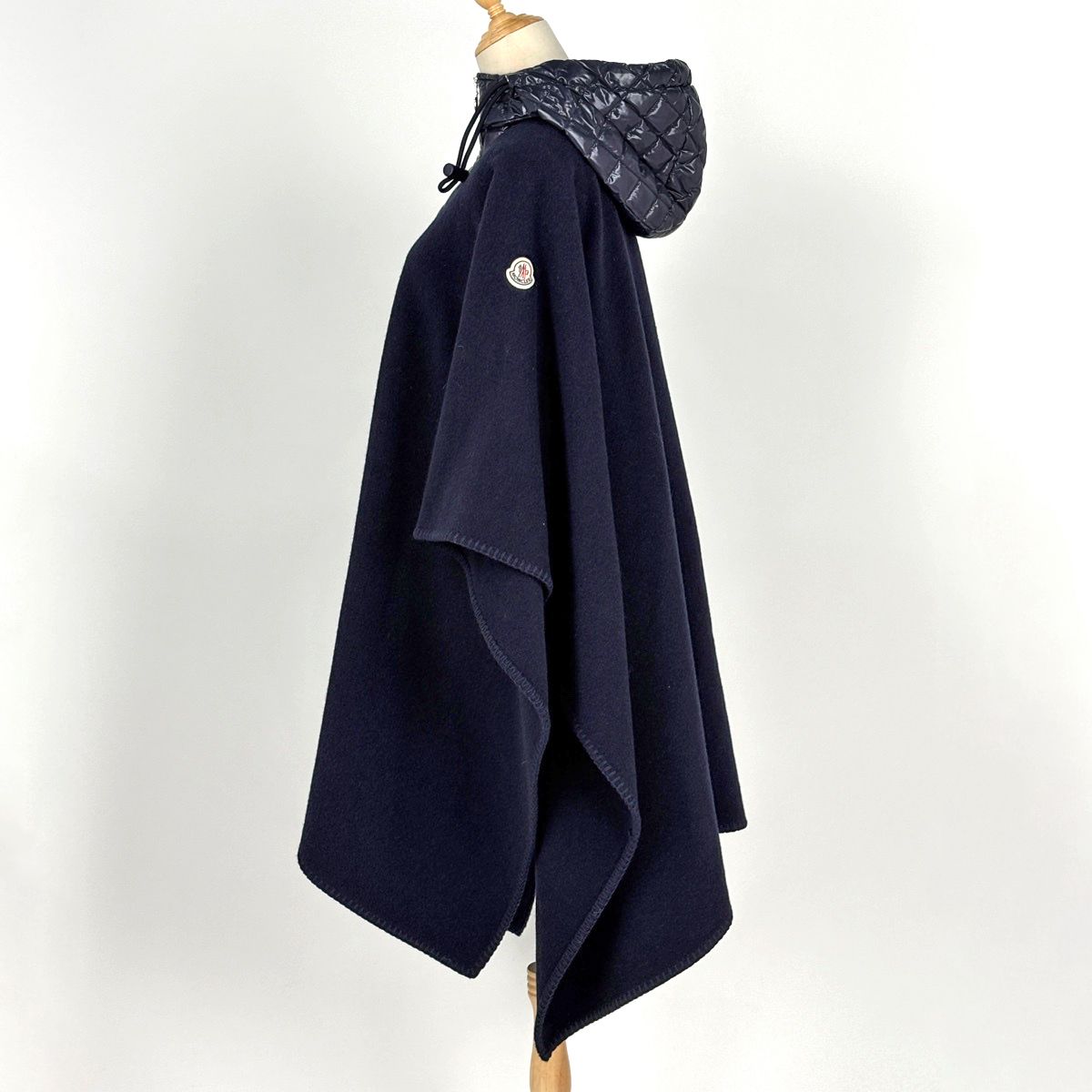 Moncler Hooded Cape Navy — view 2