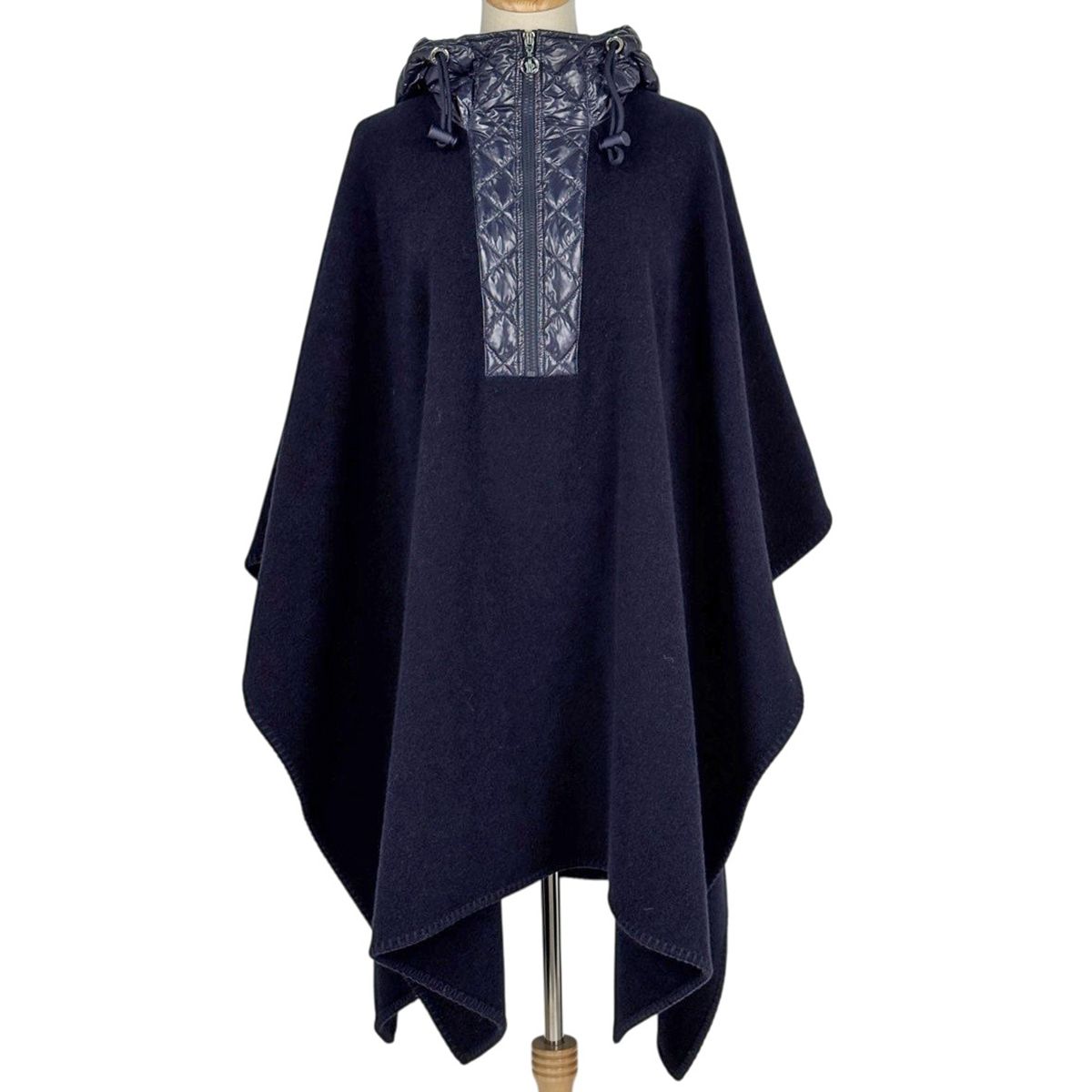 Moncler Hooded Cape Navy