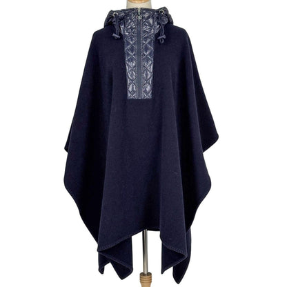 Moncler Hooded Cape Navy