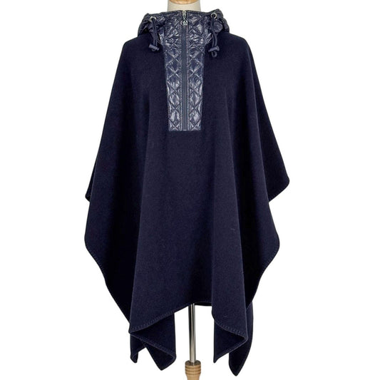 Moncler Hooded Cape Navy