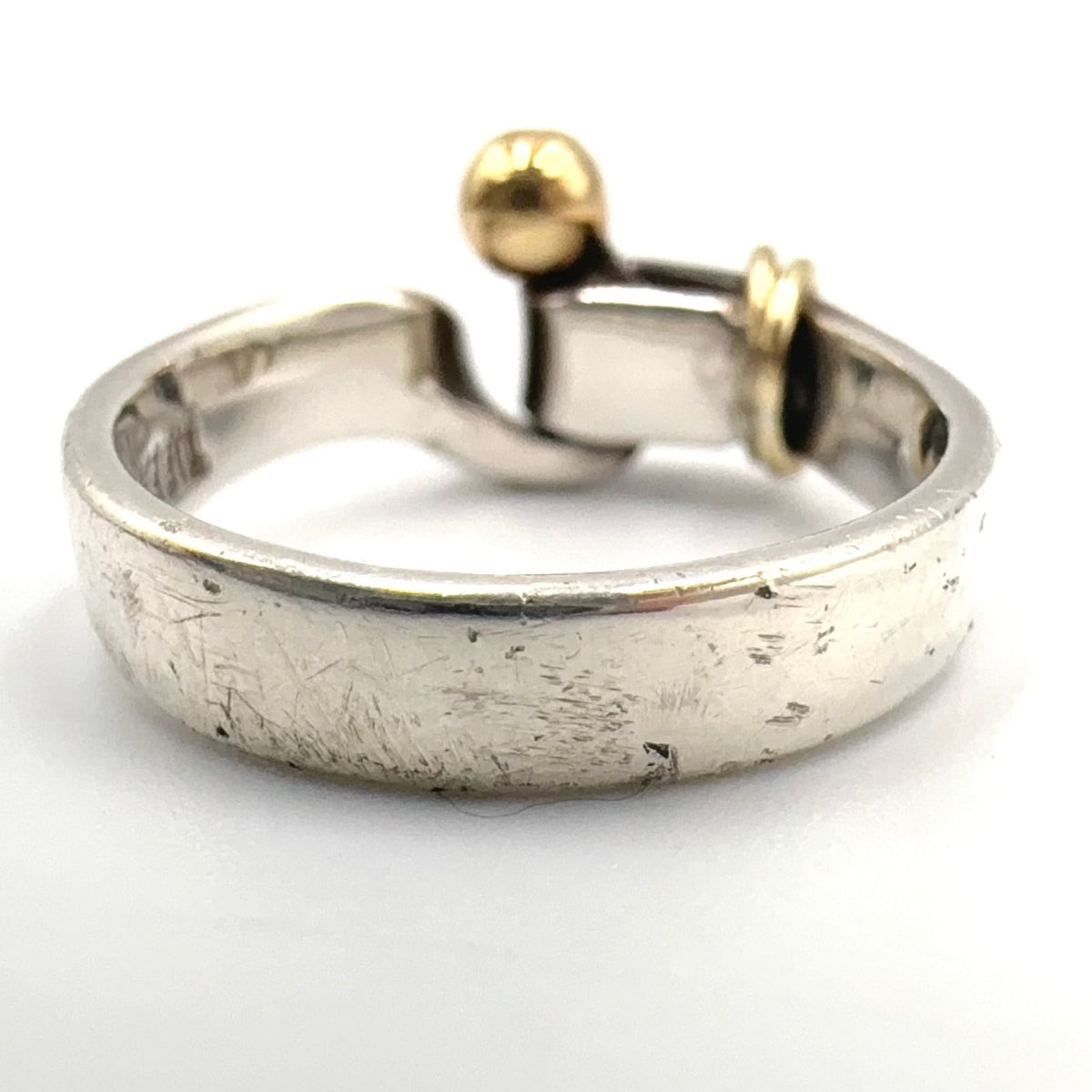 Tiffany & Co Hook Eye Ring 18K Yellow Gold Silver — view 7