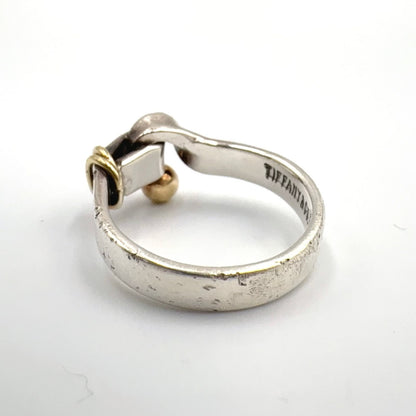 Tiffany & Co Hook Eye Ring 18K Yellow Gold Silver — view 2