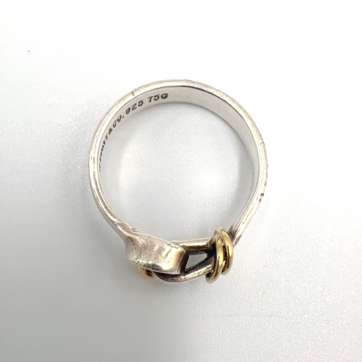 Tiffany & Co Hook Eye Ring 18K Yellow Gold Silver — view 3