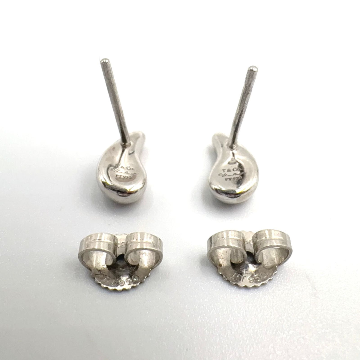 Tiffany & Co Teardrop Platinum Earrings — view 5