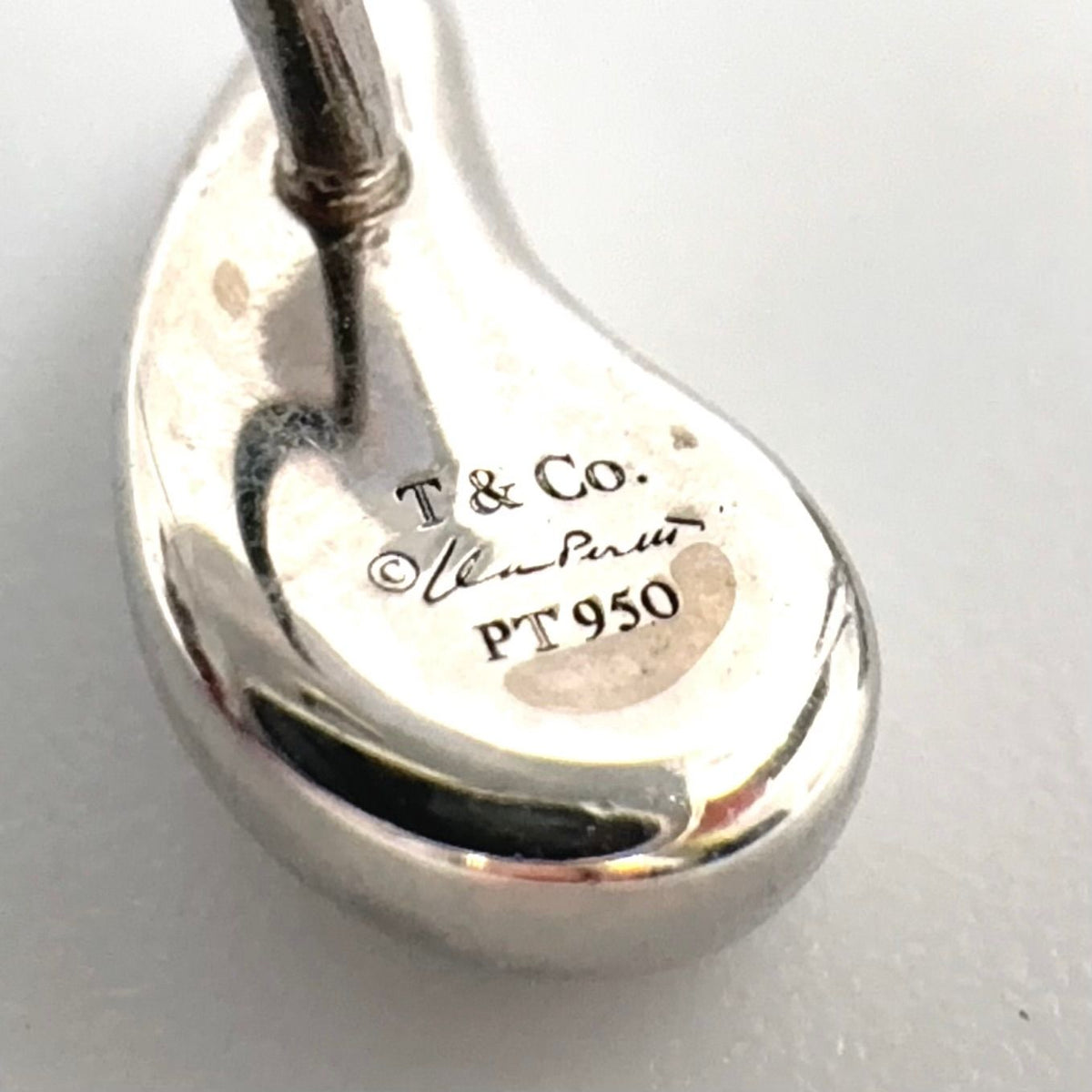 Tiffany & Co Teardrop Platinum Earrings — view 4
