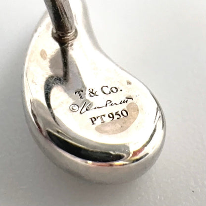 Tiffany & Co Teardrop Platinum Earrings — view 4