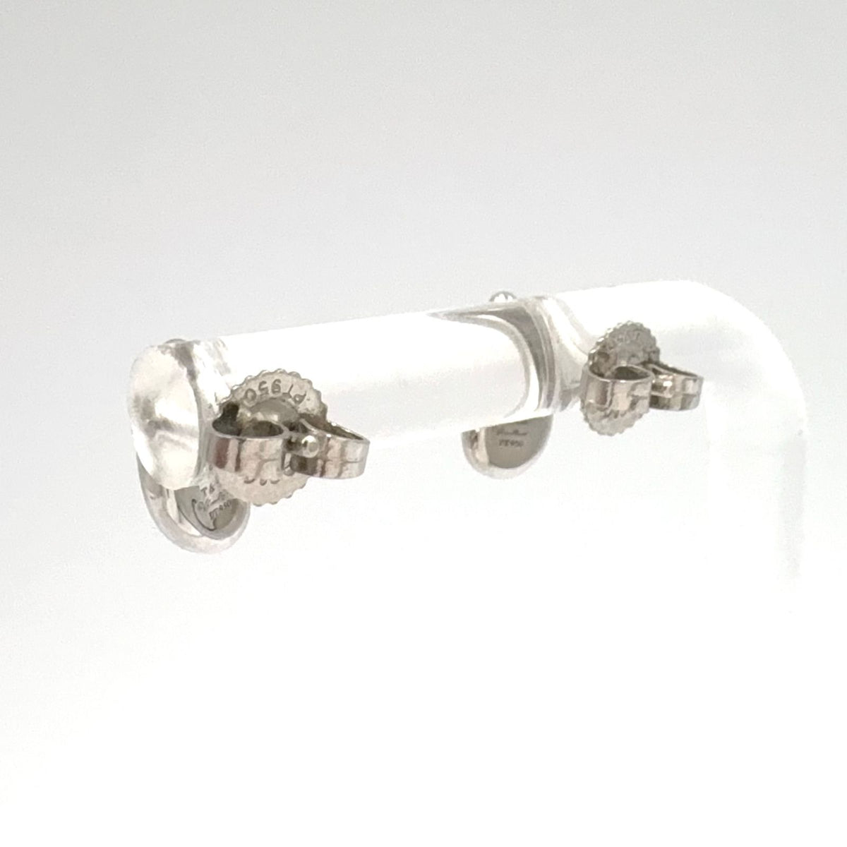 Tiffany & Co Teardrop Platinum Earrings — view 2