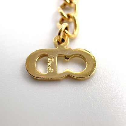 Dior CD Logo Motif Metal Gold Necklace — view 5