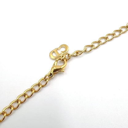 Dior CD Logo Motif Metal Gold Necklace — view 7
