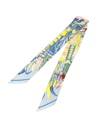 Hermes Twilly Scarf 100% Silk Dance Pacific