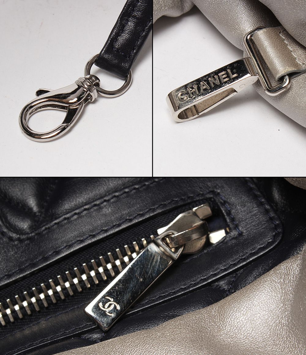 Chanel Tote Bag Silver Coco Cocoon — view 6