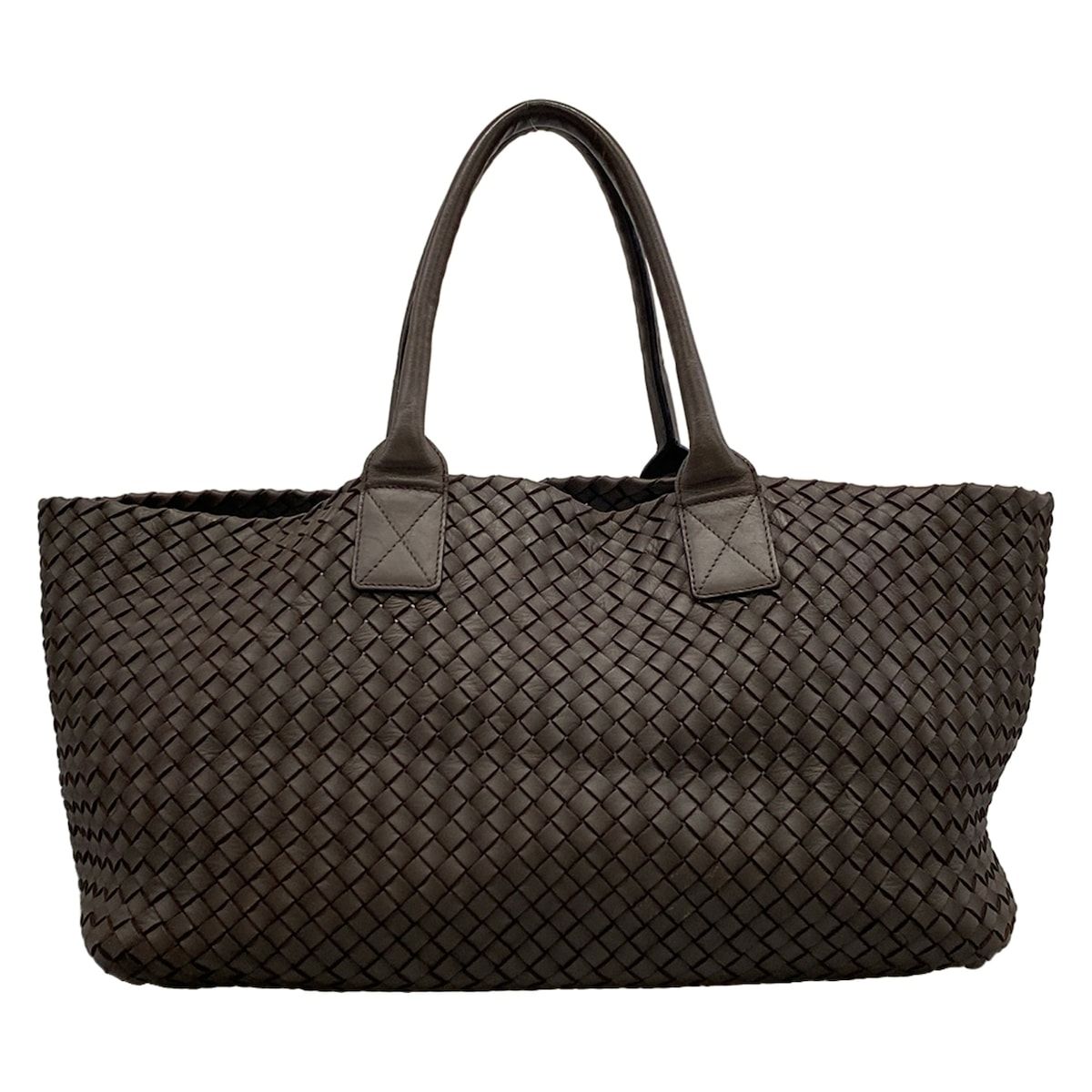 Bottega Veneta Tote Bag Cover MM Dark Brown Leather — view 3