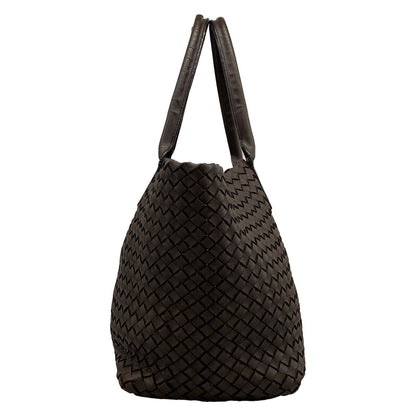Bottega Veneta Tote Bag Cover MM Dark Brown Leather — view 4
