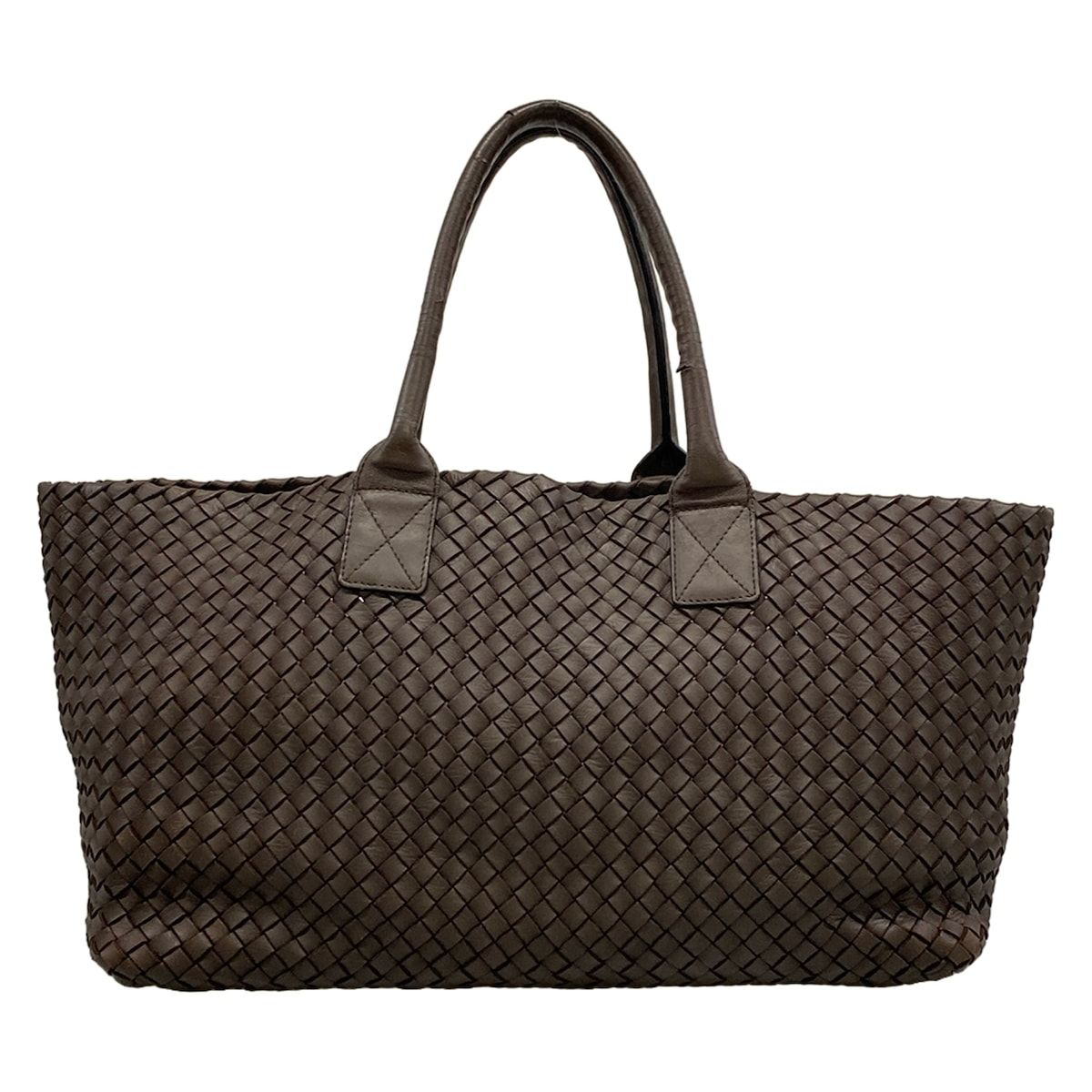 Bottega Veneta Tote Bag Cover MM Dark Brown Leather