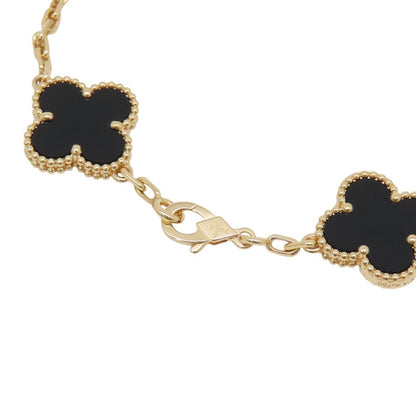 Van Cleef & Arpels Bracelet Vintage Alhambra 5 Motif Onyx 18K Yellow Gold — view 4