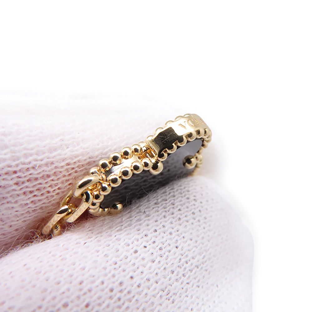 Van Cleef & Arpels Bracelet Vintage Alhambra 5 Motif Onyx 18K Yellow Gold — view 5