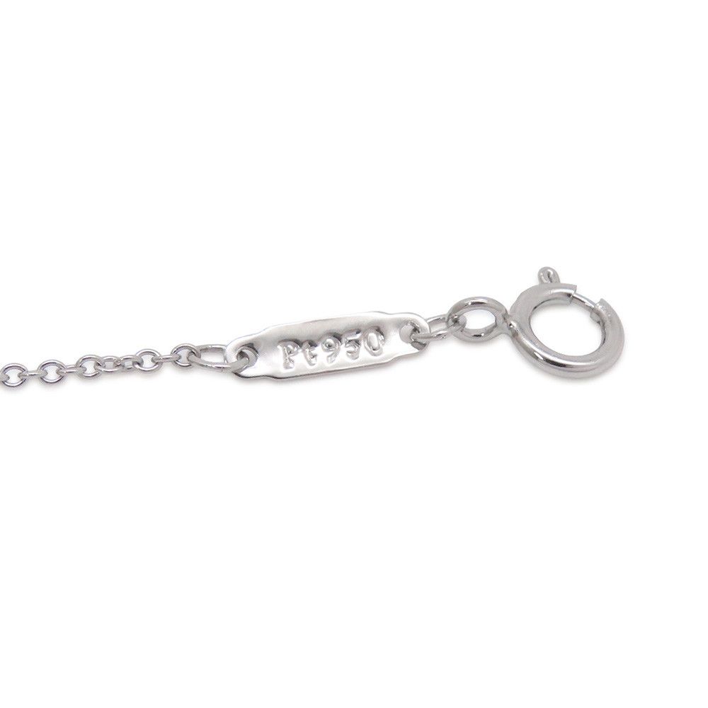 Tiffany & Co Necklace Solitaire Square Diamond Platinum Pendant — view 8