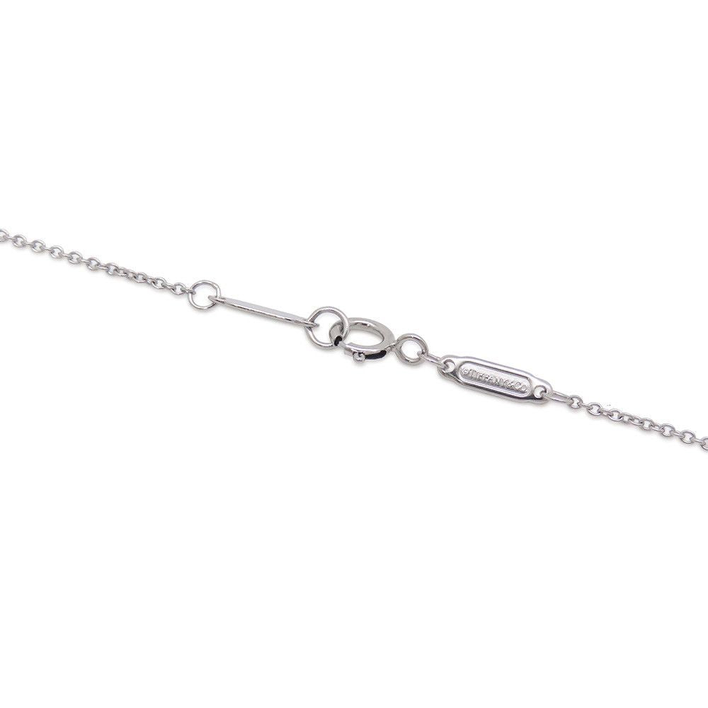 Tiffany & Co Necklace Solitaire Square Diamond Platinum Pendant — view 5