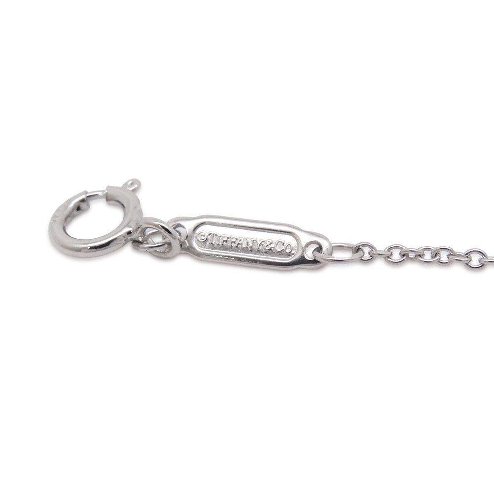 Tiffany & Co Necklace Solitaire Square Diamond Platinum Pendant — view 7