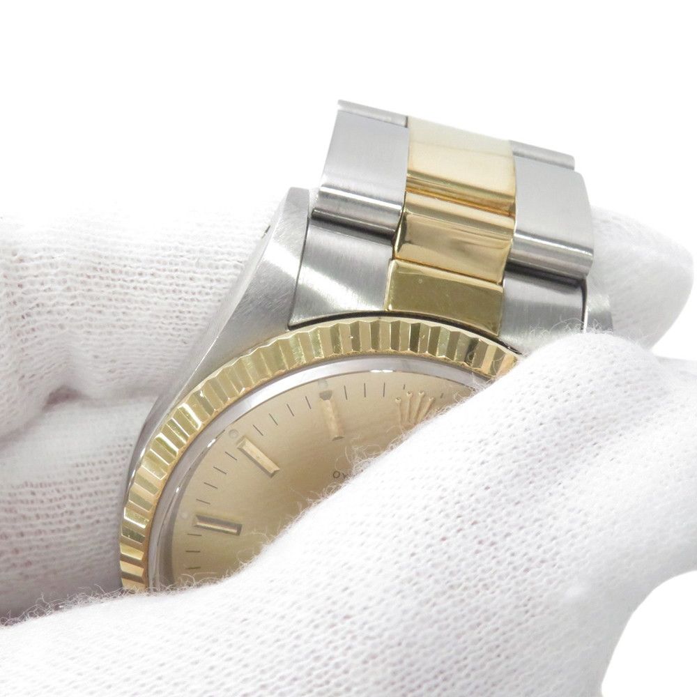 Rolex Oyster Perpetual SS 18K Yellow Gold Number Watch Champagne Dial — view 4