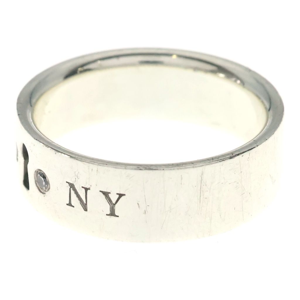 Tiffany & Co New York Clock Keyhole Ring Silver — view 4