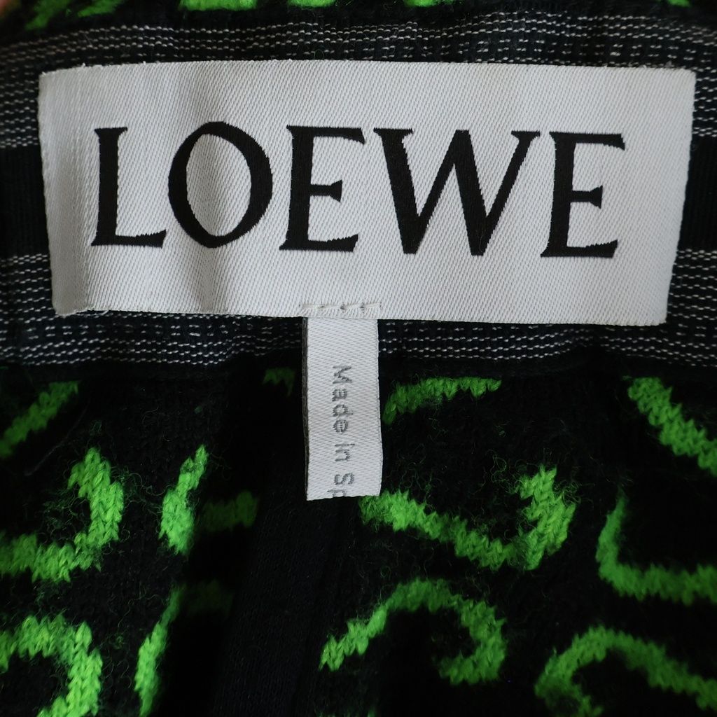 Loewe Jacquard Bermuda Shorts Anagram Black Green — view 7