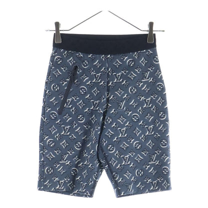 Louis Vuitton Stencil Effect Monogram Shorts Poly Nylon Blue 34