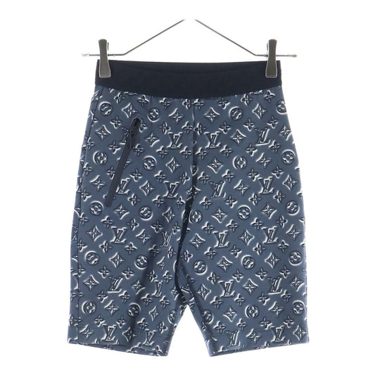 Louis Vuitton Stencil Effect Monogram Shorts Poly Nylon Blue 34