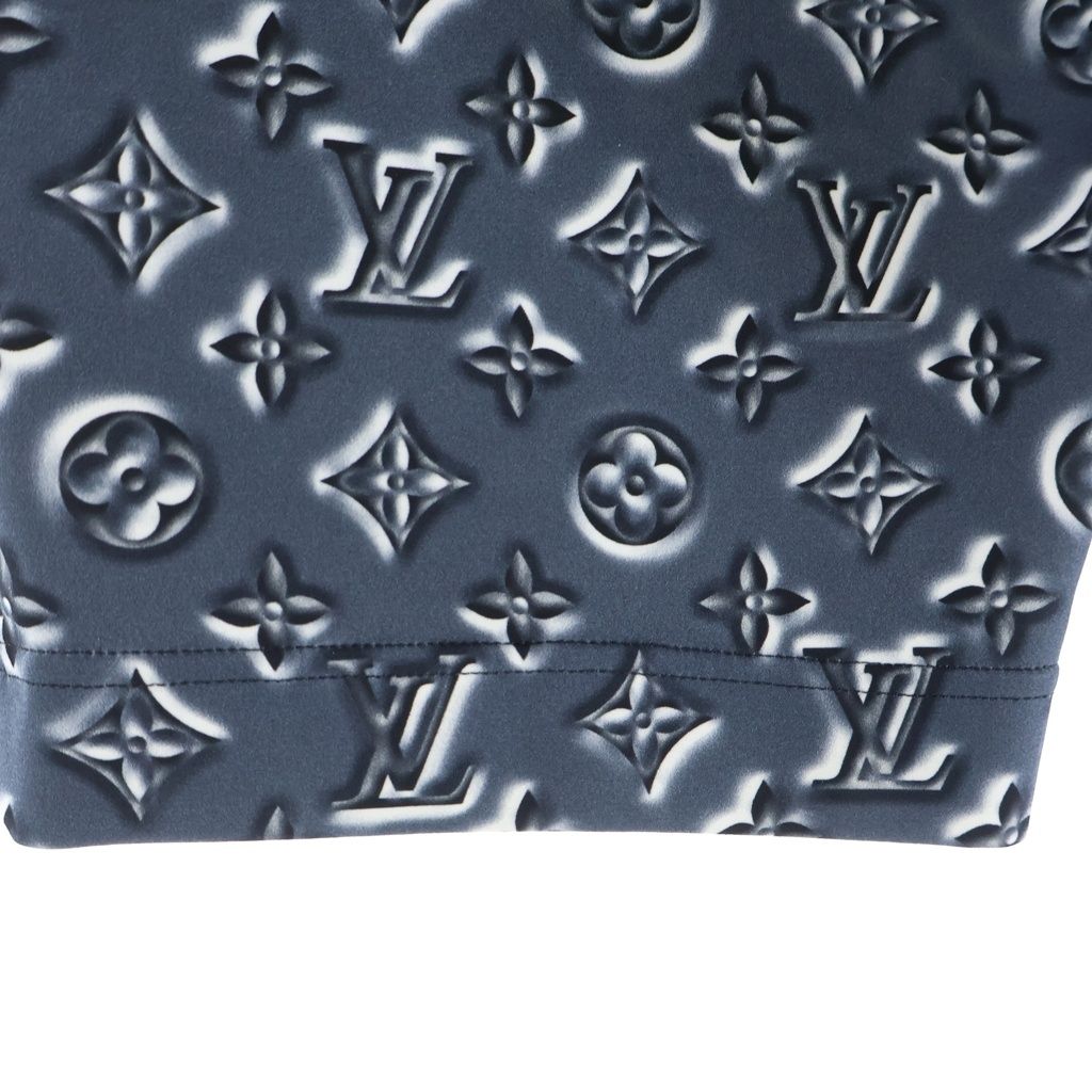 Louis Vuitton Stencil Effect Monogram Shorts Poly Nylon Blue 34 — view 5
