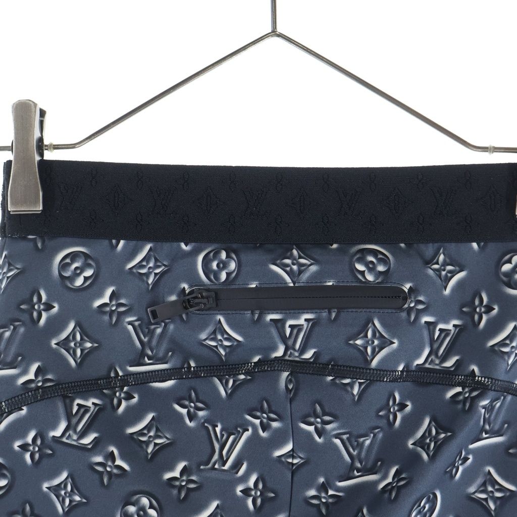 Louis Vuitton Stencil Effect Monogram Shorts Poly Nylon Blue 34 — view 4