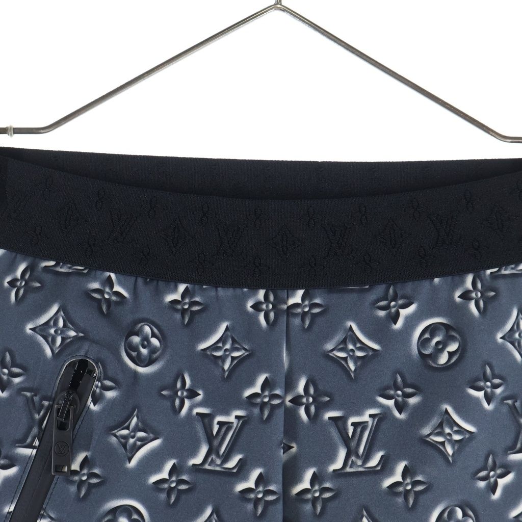 Louis Vuitton Stencil Effect Monogram Shorts Poly Nylon Blue 34 — view 3