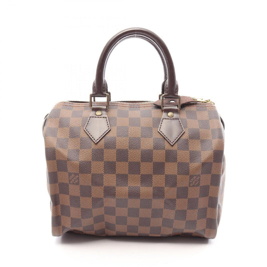 Louis Vuitton Handbag Speedy 25 Damier Ebene Canvas Leather