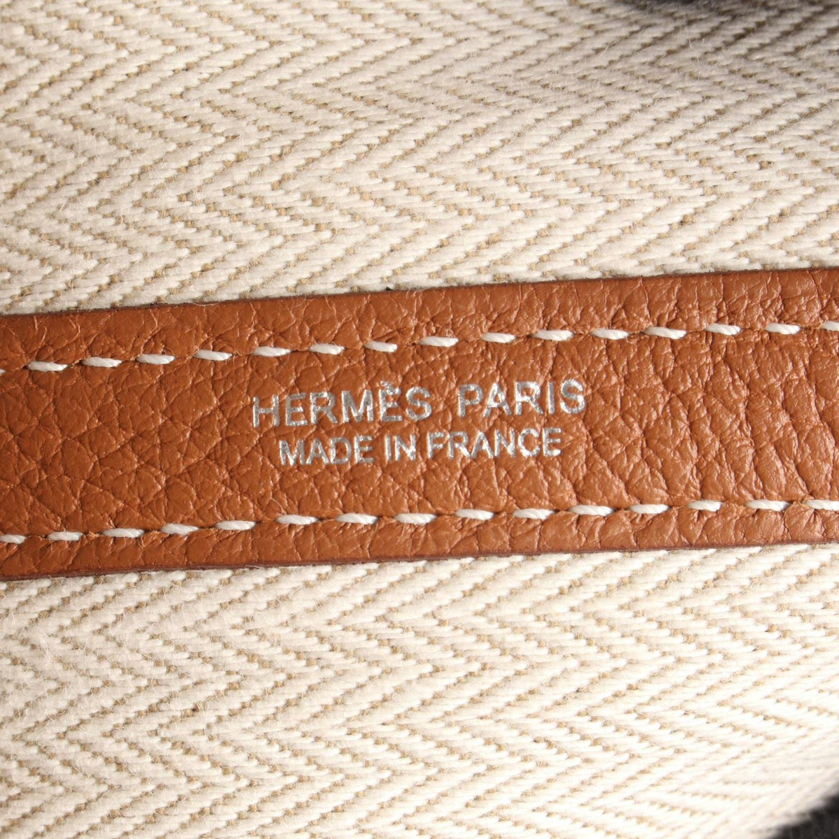 Hermes Tote Bag Garden Party PM Gold Leather — view 4