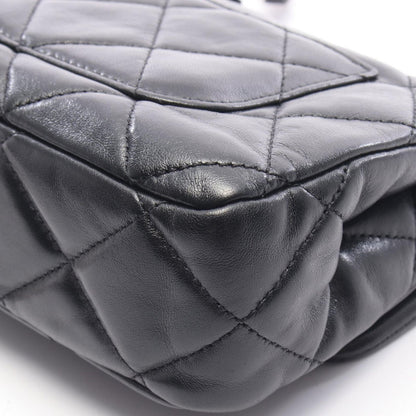 Chanel Shoulder Bag Quilted Small Flap Black Leather Chain — view 8