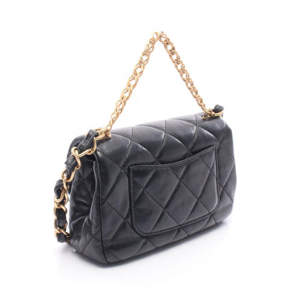 Chanel Shoulder Bag Quilted Small Flap Black Leather Chain — view 2