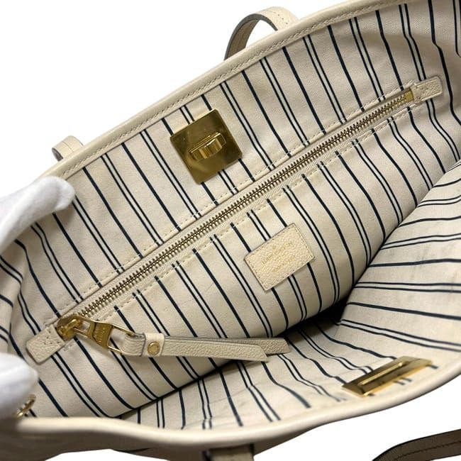 Louis Vuitton Tote Bag Citadines PM Monogram Empreinte Leather Neige Beige — view 5