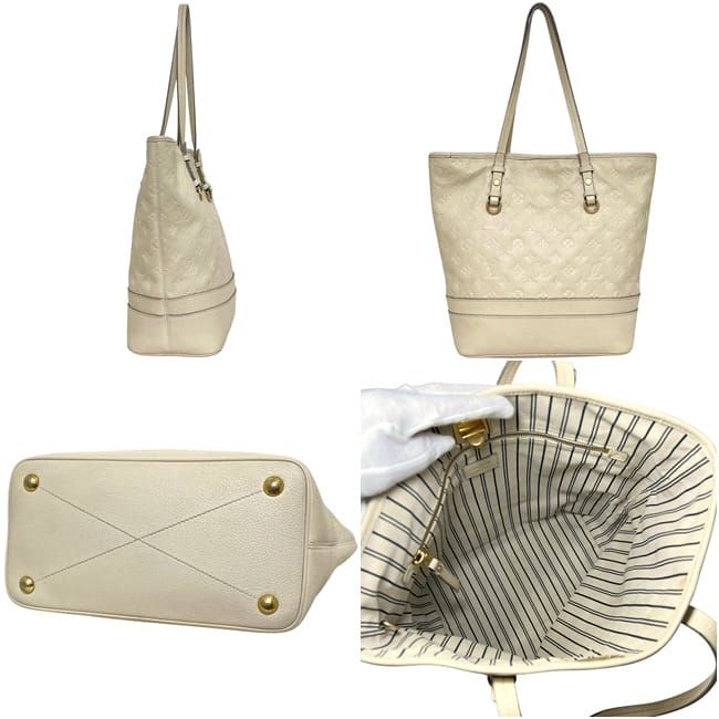Louis Vuitton Tote Bag Citadines PM Monogram Empreinte Leather Neige Beige — view 2