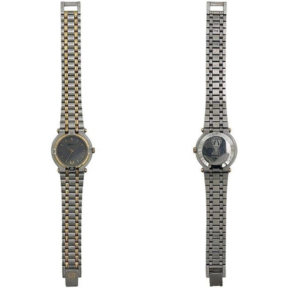 Gucci Watch SS Gray Silver Gold Quartz Date — view 2