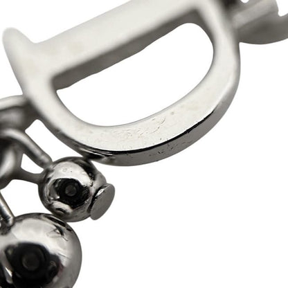 Dior Single Earring Metal Silver Logo — view 7