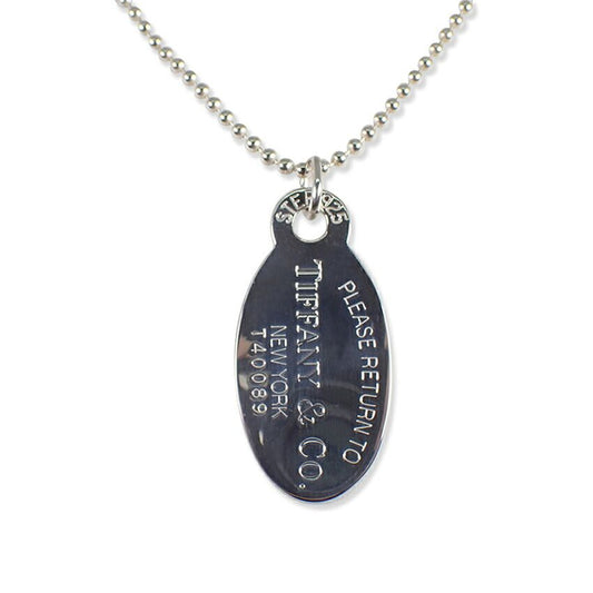 Tiffany & Co 925 Return to Oval Tag Pendant