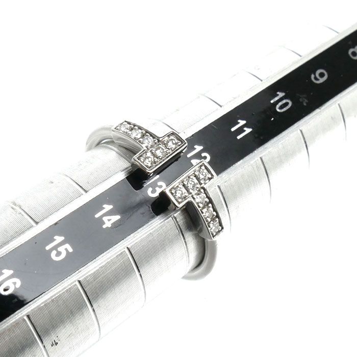Tiffany & Co 18K White Gold T Wire Diamond Ring — view 6