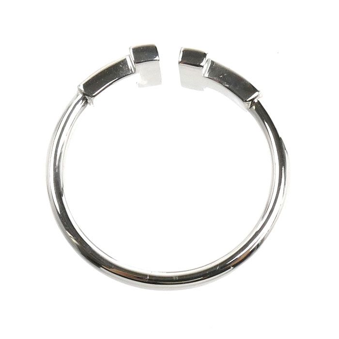 Tiffany & Co 18K White Gold T Wire Diamond Ring — view 4