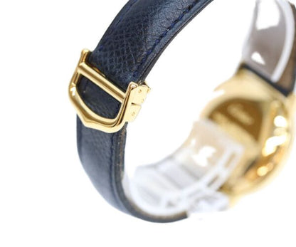 Cartier 925 Must Ronde LM Vermeil Date Ivory Roman Dial Leather Quartz — view 5