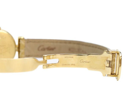 Cartier 925 Must Colisee Vermeil SM Gold Dial Quartz Leather — view 5