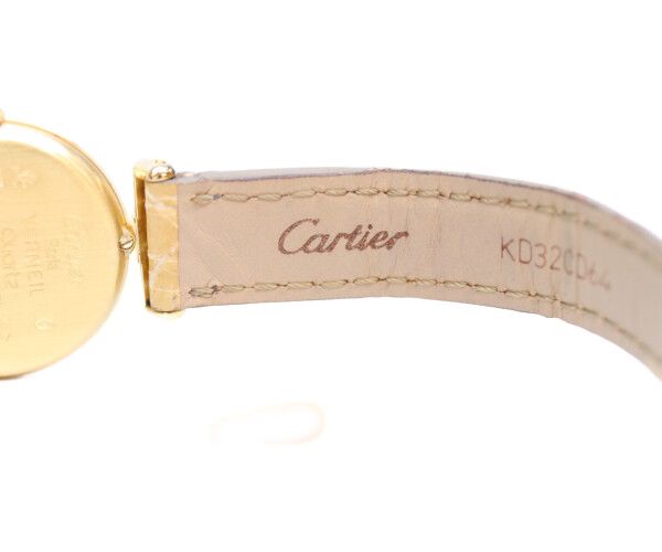 Cartier 925 Must Colisee Vermeil SM Gold Dial Quartz Leather — view 6