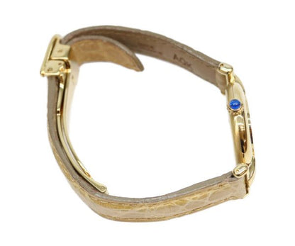 Cartier 925 Must Colisee Vermeil SM Gold Dial Quartz Leather — view 4